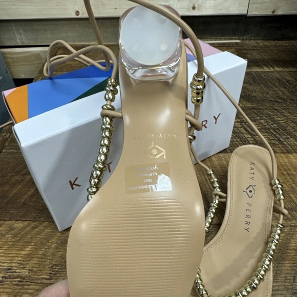 Katy Perry The Cubie Bead Sandal In Biscotti - Picture 3 of 8